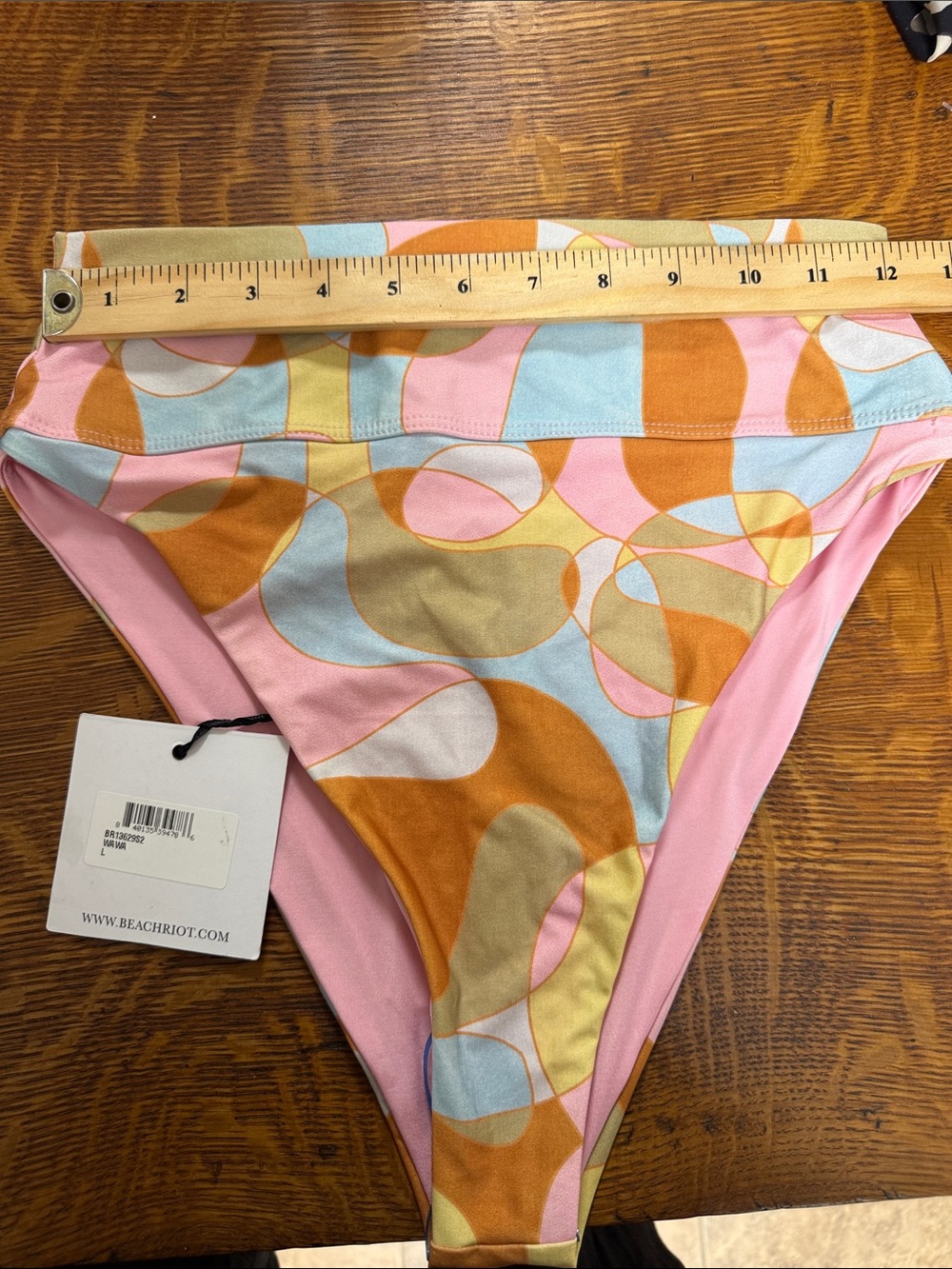 BEACH RIOT
Waikiki Wave Highway High-waist Bikini Bottoms In Pink large - Picture 5 of 9